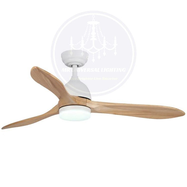 Modern 3 Blade Wood Style Ceiling Fan Lights White