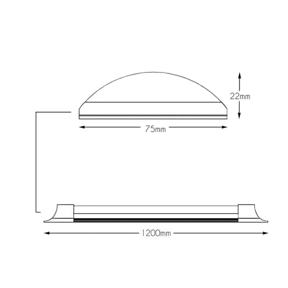 1.5m Frosted LED Batten Ceiling Light 45W - Image 3