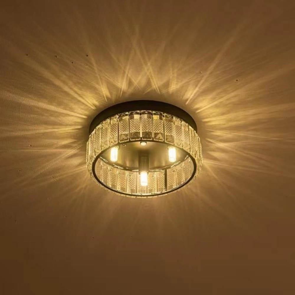 9.6 Inch Modern Black Small Size Glass Ceiling Light - Image 2