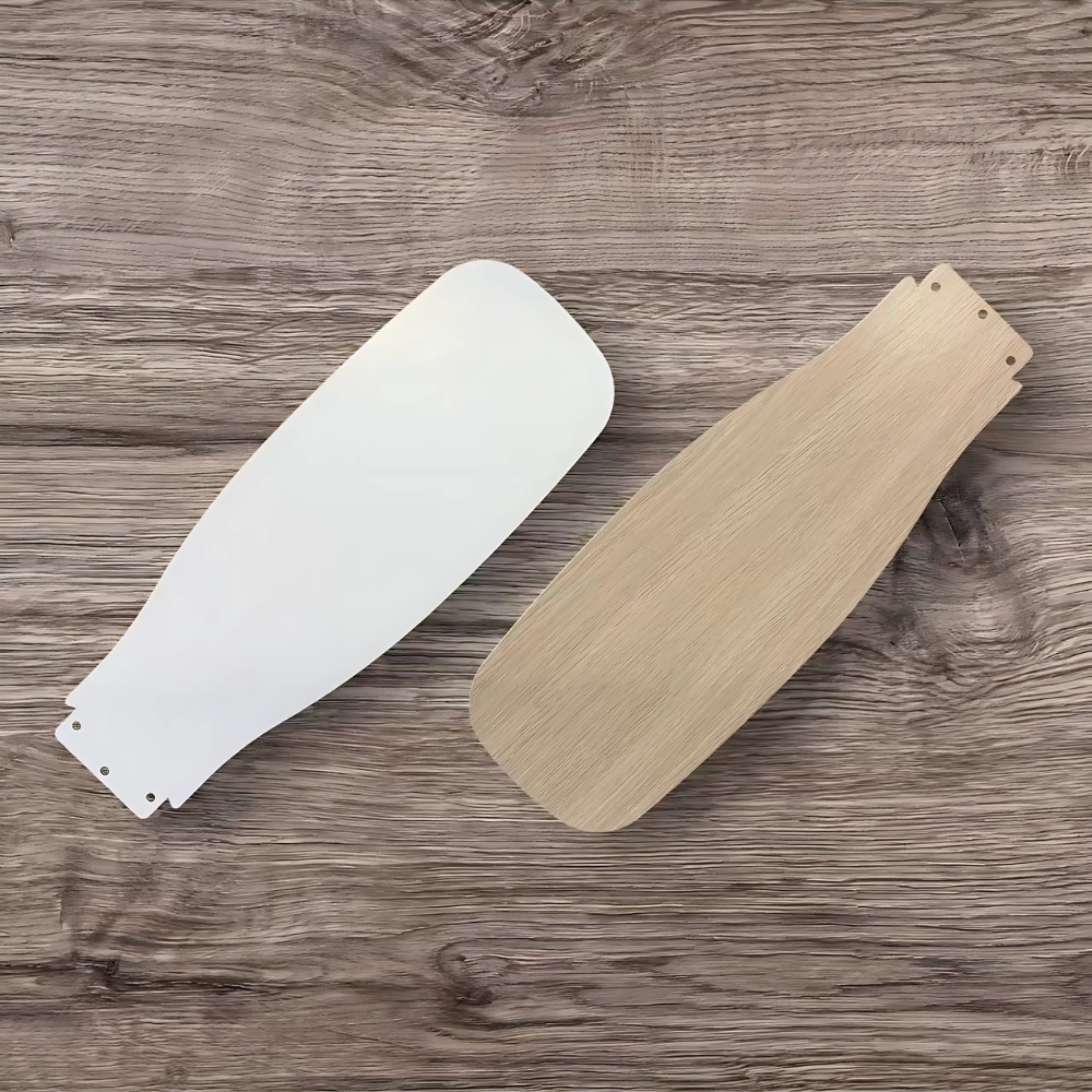 Modern White Compact LED Ceiling Fan with Interchangeable Colour Blades - Image 3