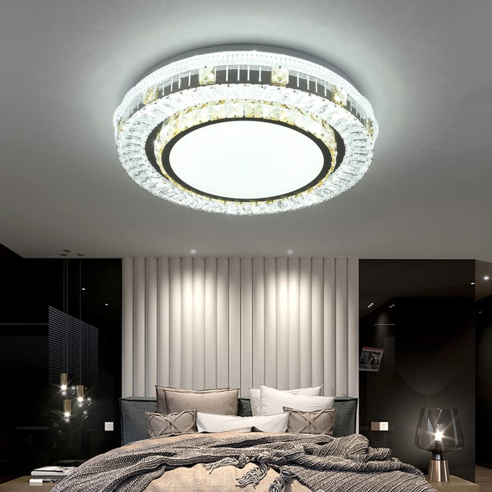 Modern Crystal Flush Mount LED Ceiling Light - Image 3