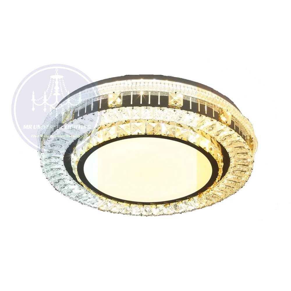 Modern Crystal Flush Mount LED Ceiling Light