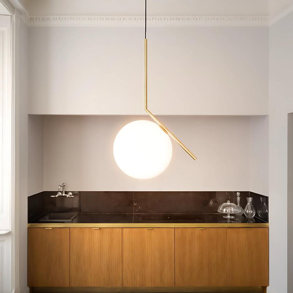 Modern Pendant Lights Frost Glass Gold 6022 - Image 2