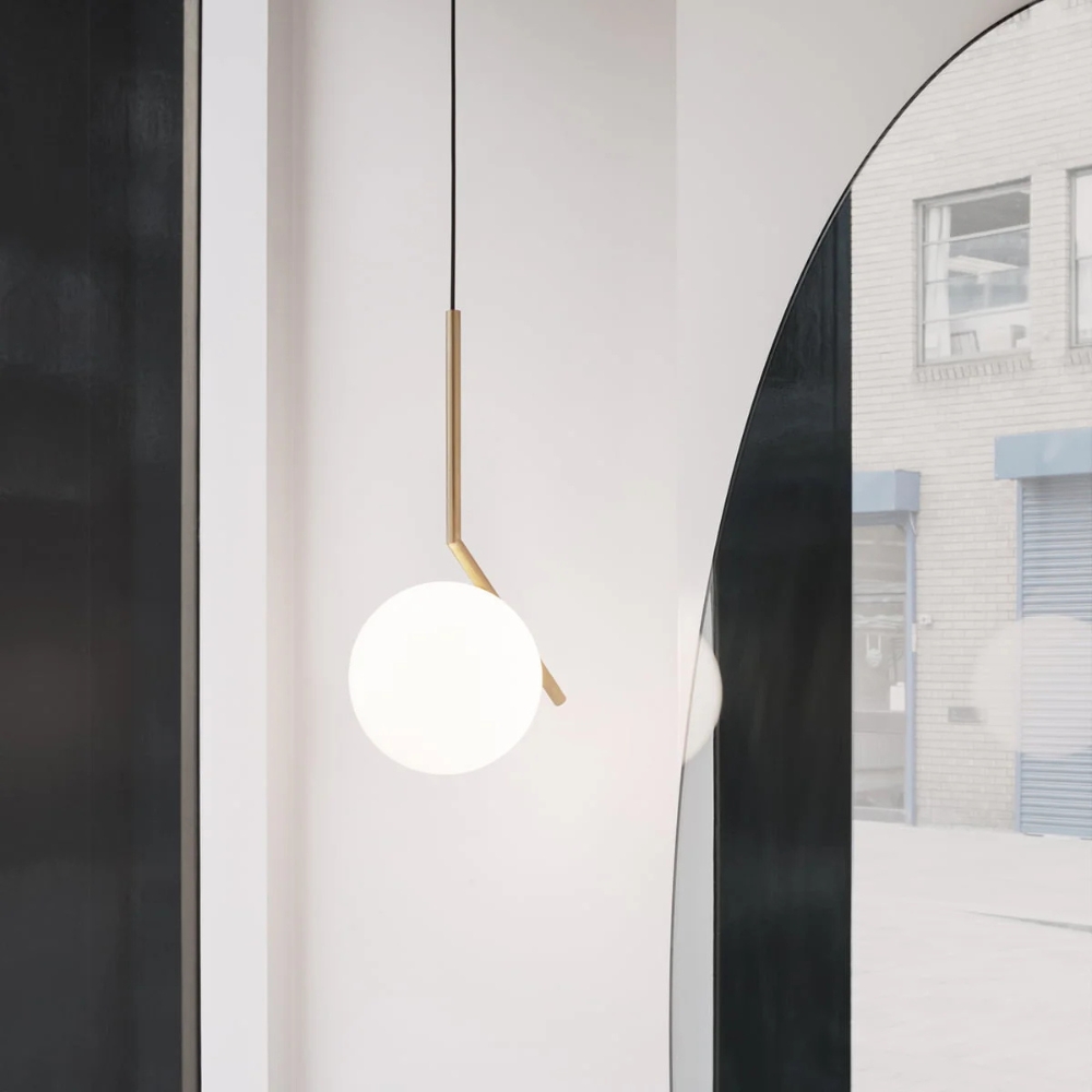 Modern Pendant Lights Frost Glass Gold 6022 - Image 4