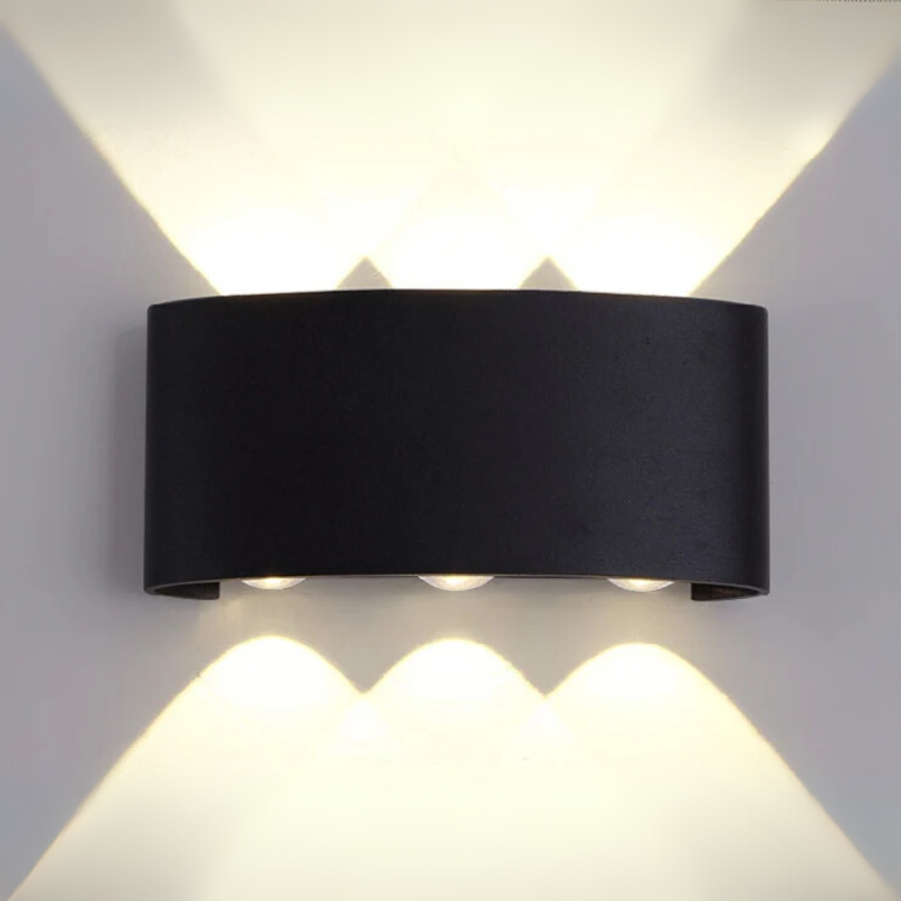 Outdoor Wall Lamp 6 x 1w Cob Black - Image 3