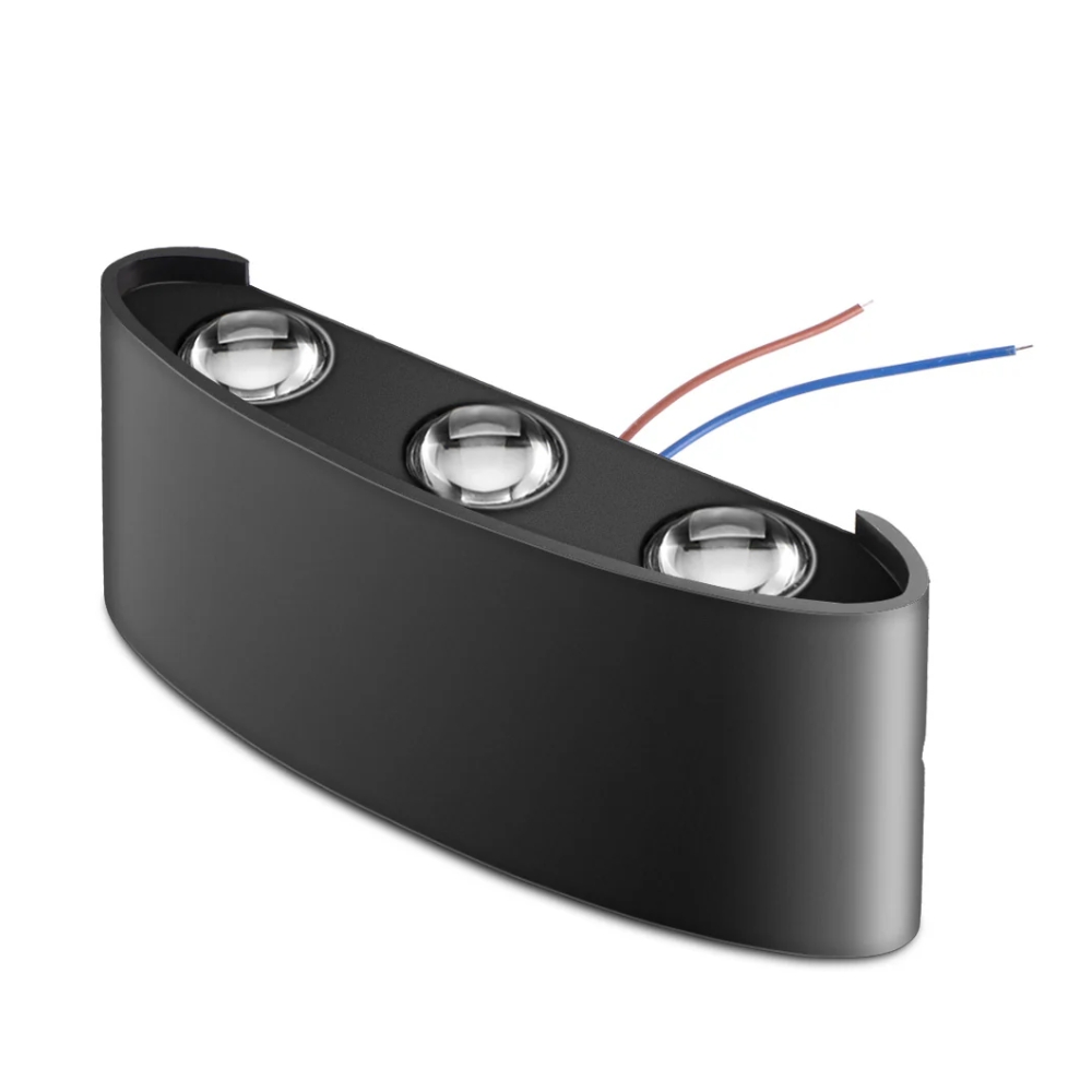Outdoor Wall Lamp 6 x 1w Cob Black
