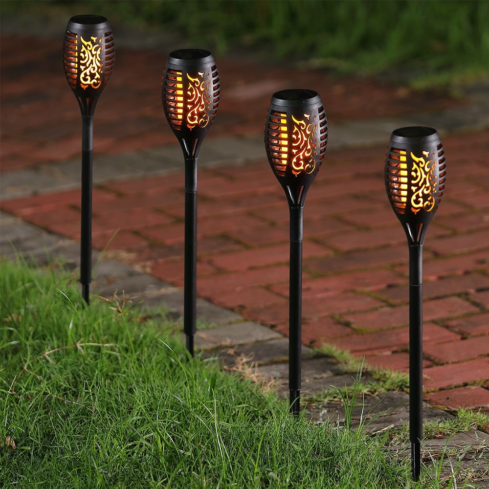 Solar Powered Outdoor Torch Flame Light 2pcs - Image 3