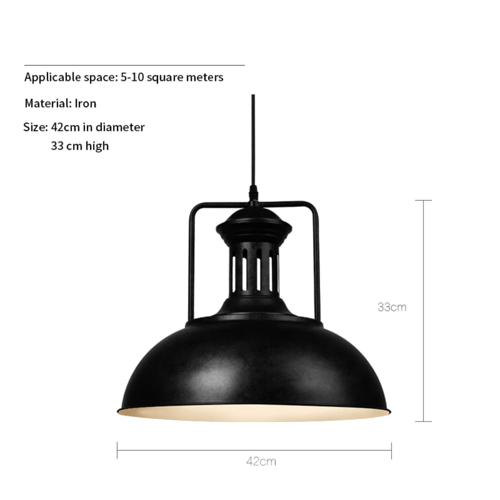 Vintage Industrial Pendant Lamp BLK03 - Image 2