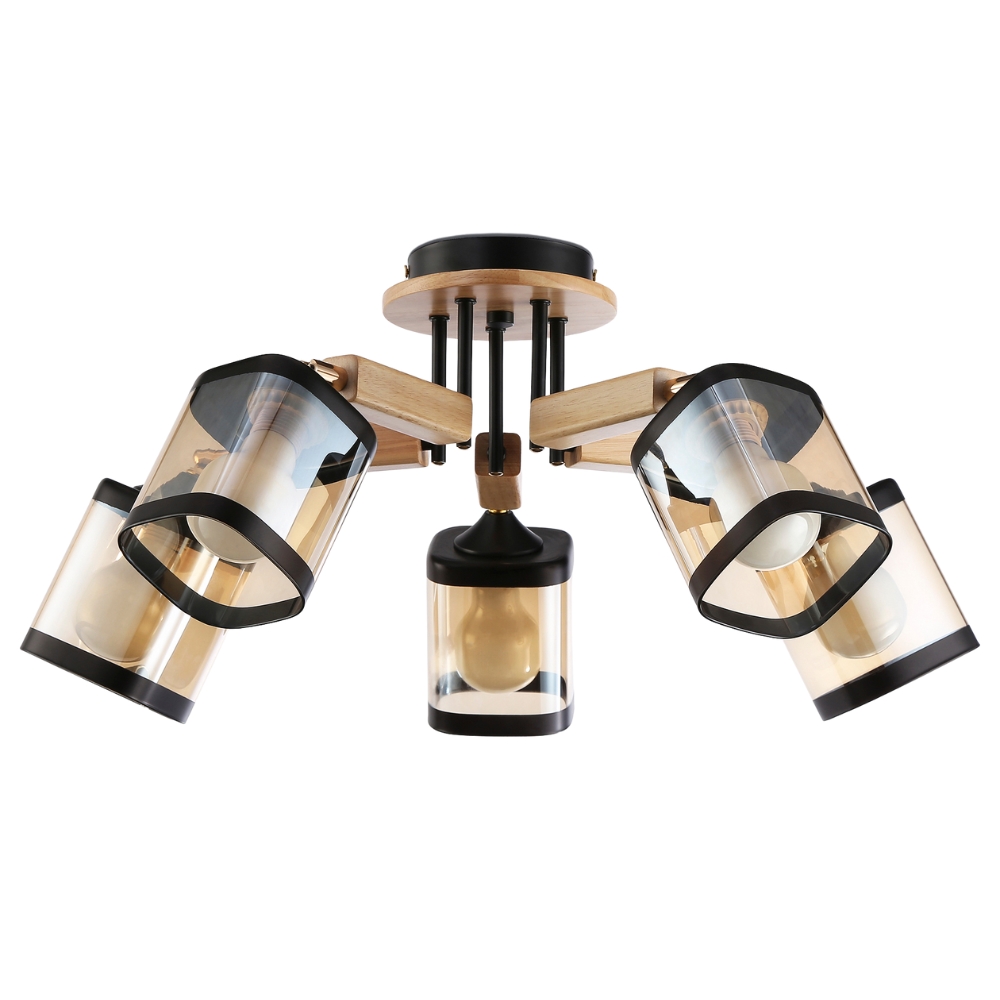 AmberGlow Quintet Barrel Spotlight Ceiling Light-MRUL