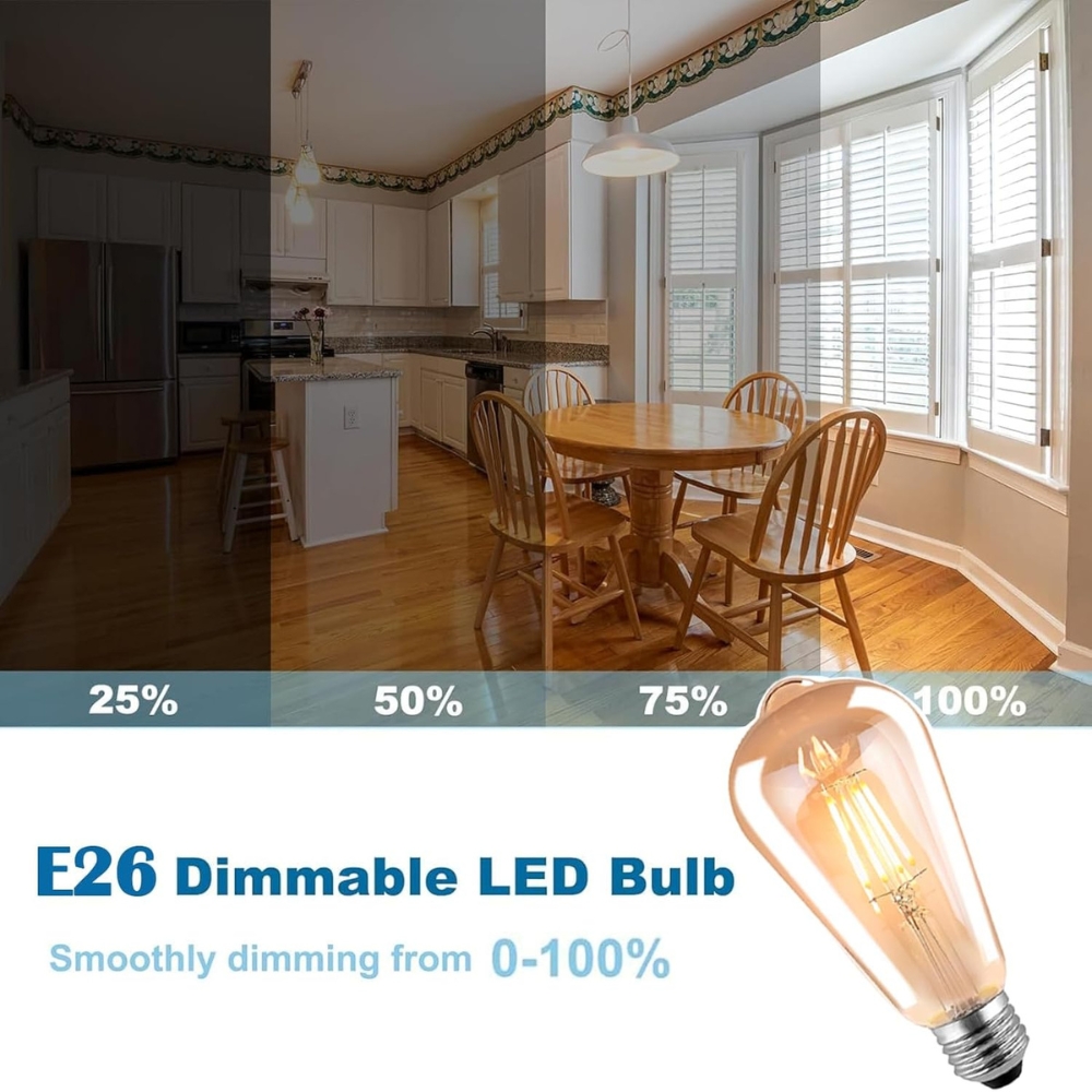 ST64 4w LED Filament Bulb