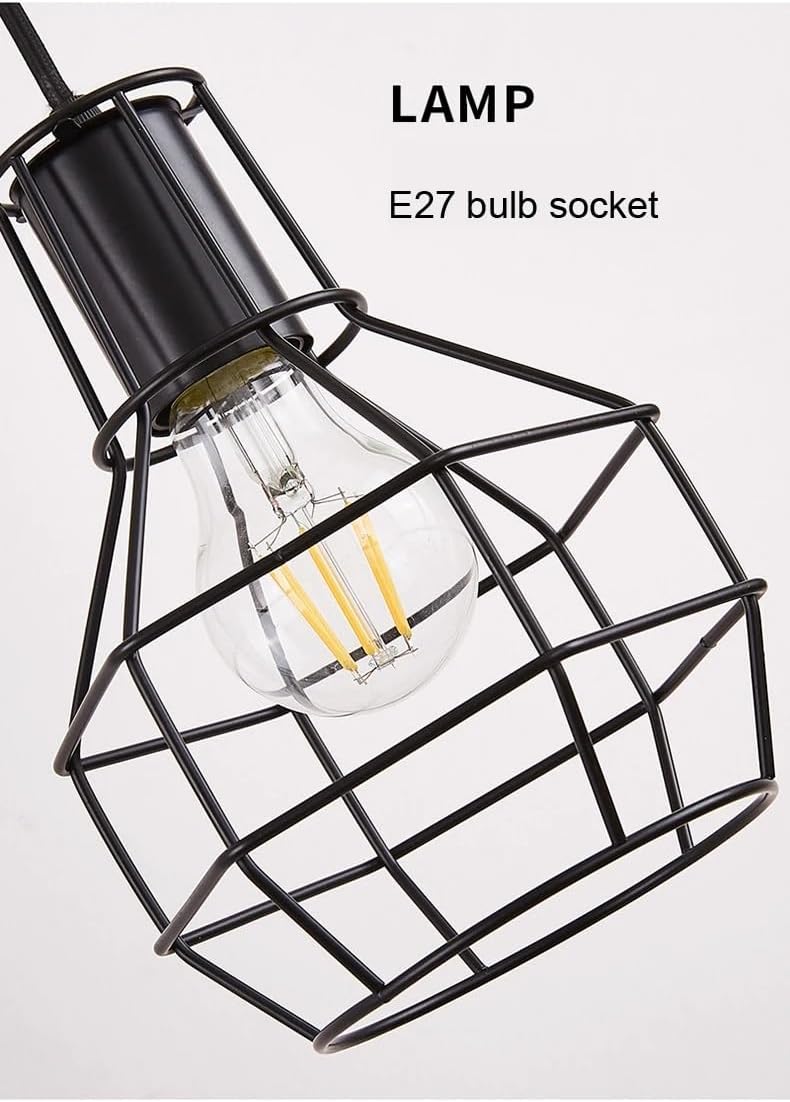 Vintage Metal Wire Cage Cylindrical Wood Wall Light - Image 2