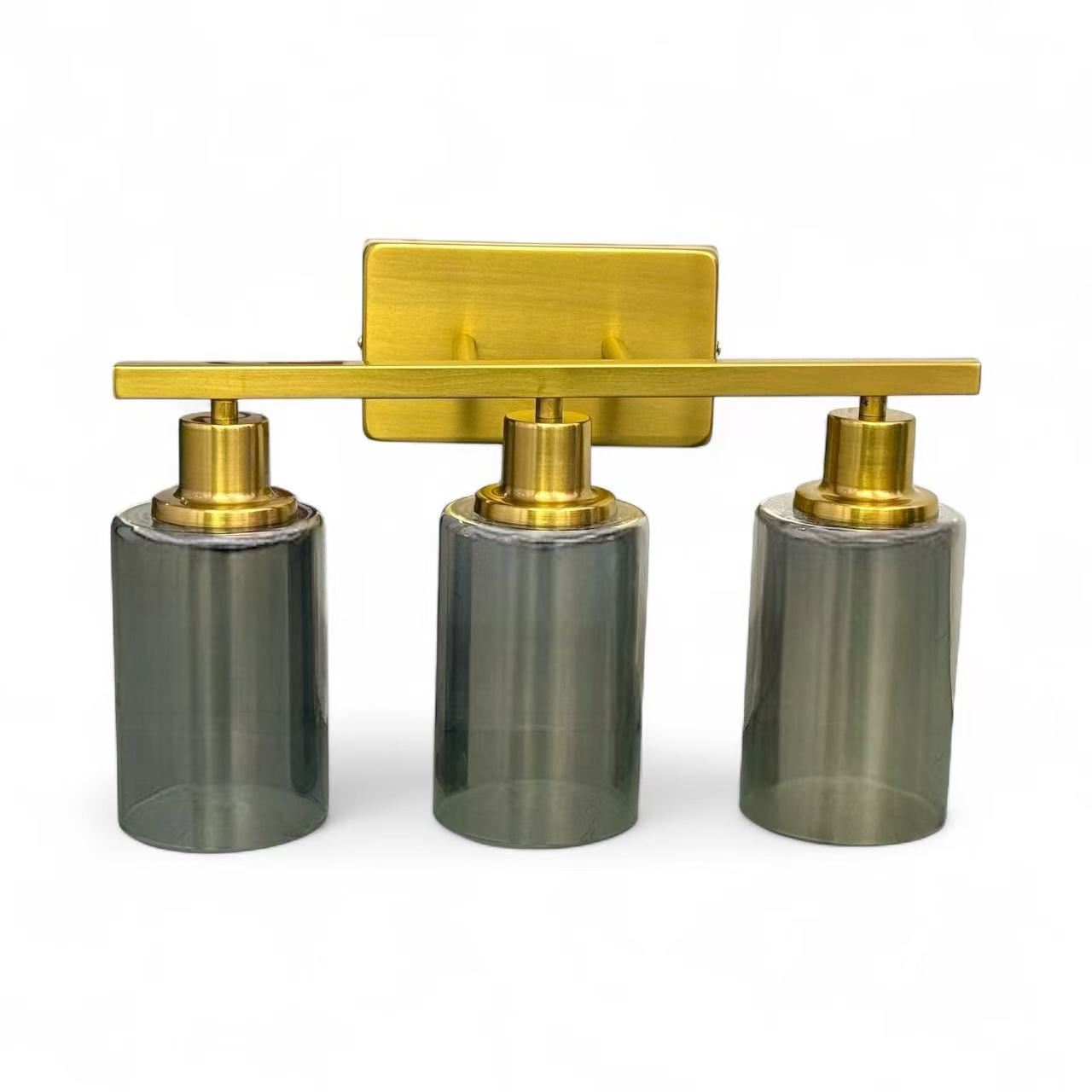 Vintage Industrial 3-Light Bathroom Vanity Light Fixtures