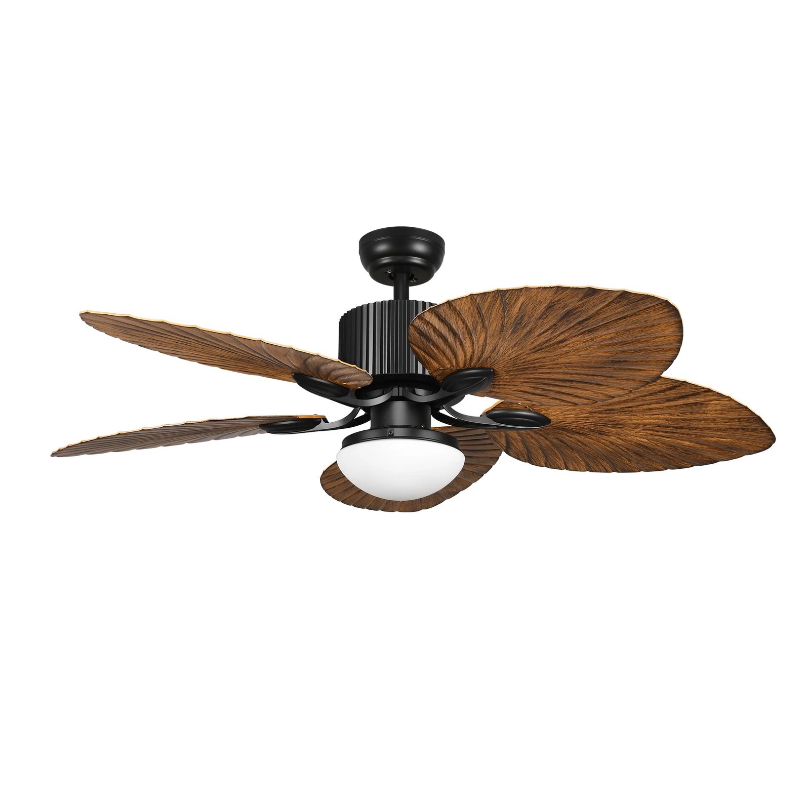 52" Palm Tropical Remote Control Brown Ceiling Fan
