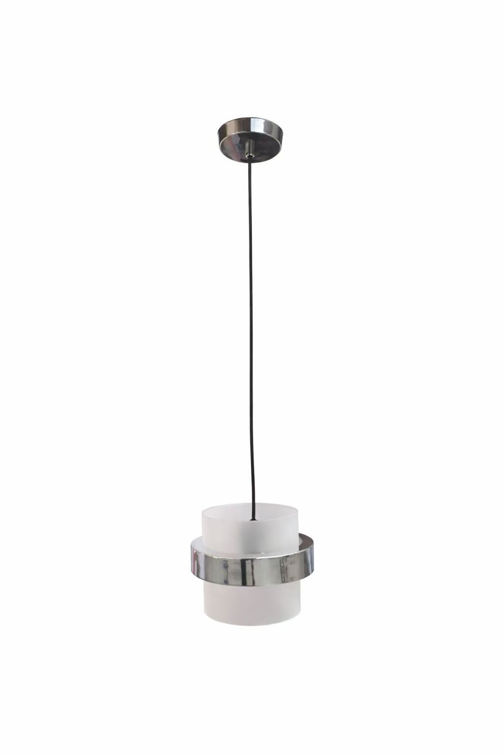 Modern Frosted Glass Cylinder Pendant Light