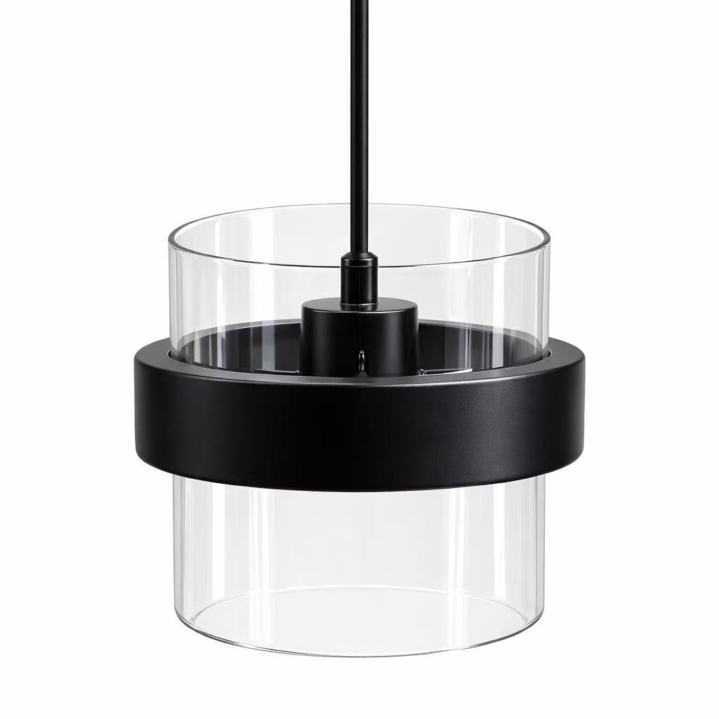Modern Frosted Glass Cylinder Pendant Light - Image 2