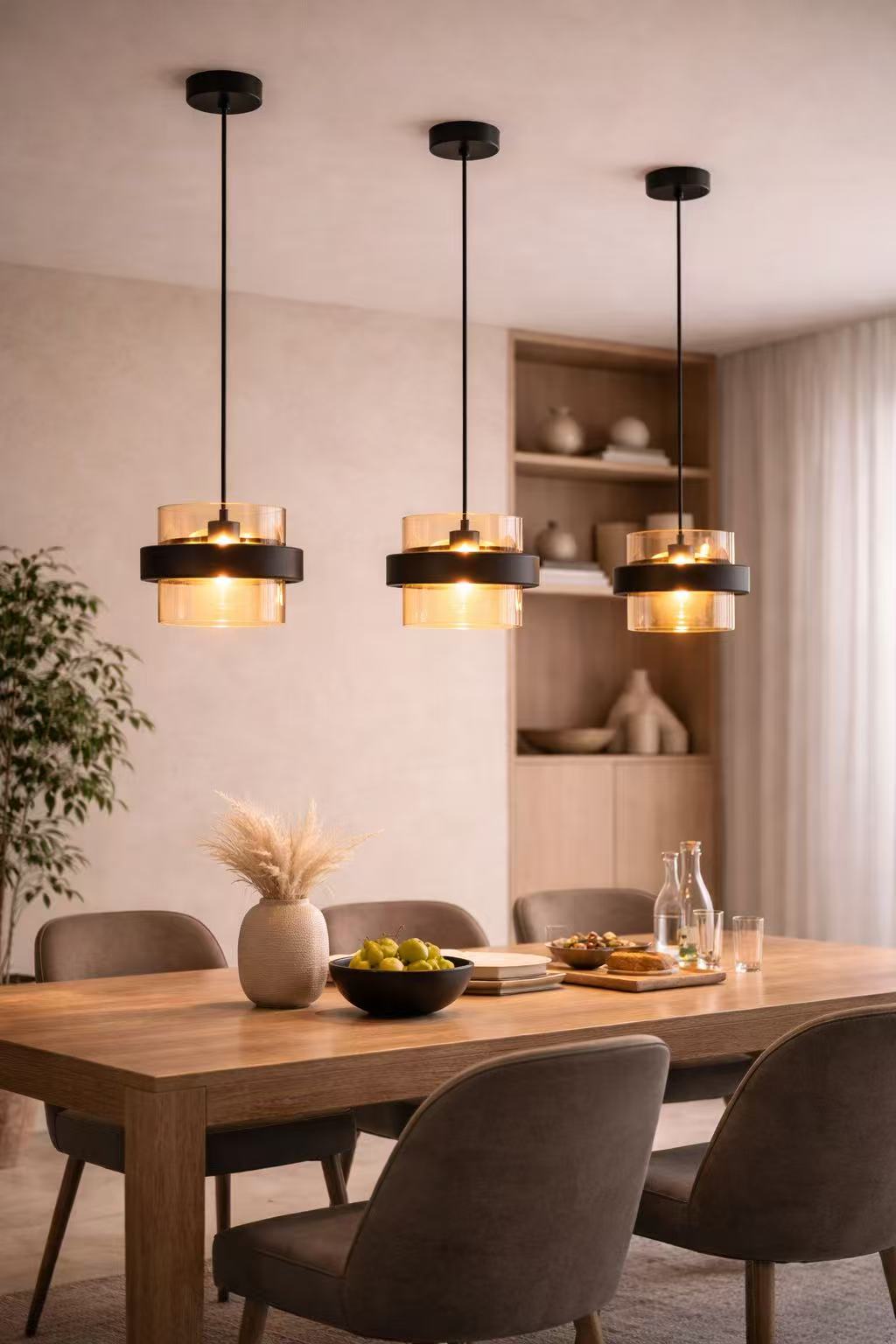 Modern Frosted Glass Cylinder Pendant Light - Image 8