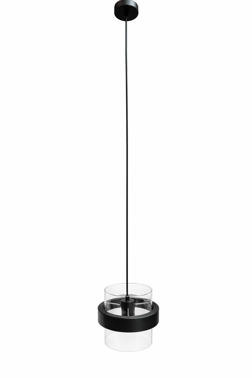 Modern Frosted Glass Cylinder Pendant Light