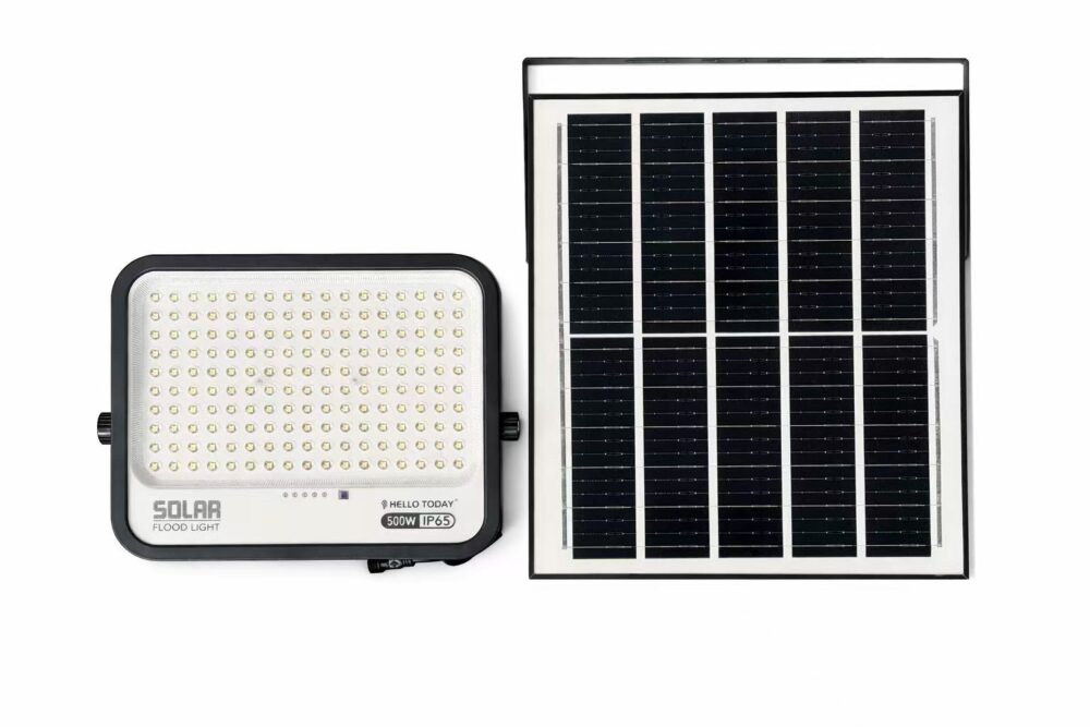 Hello Solar Light Hello Today UltraBright 500W Solar LED Flood Light with Remote Control ...