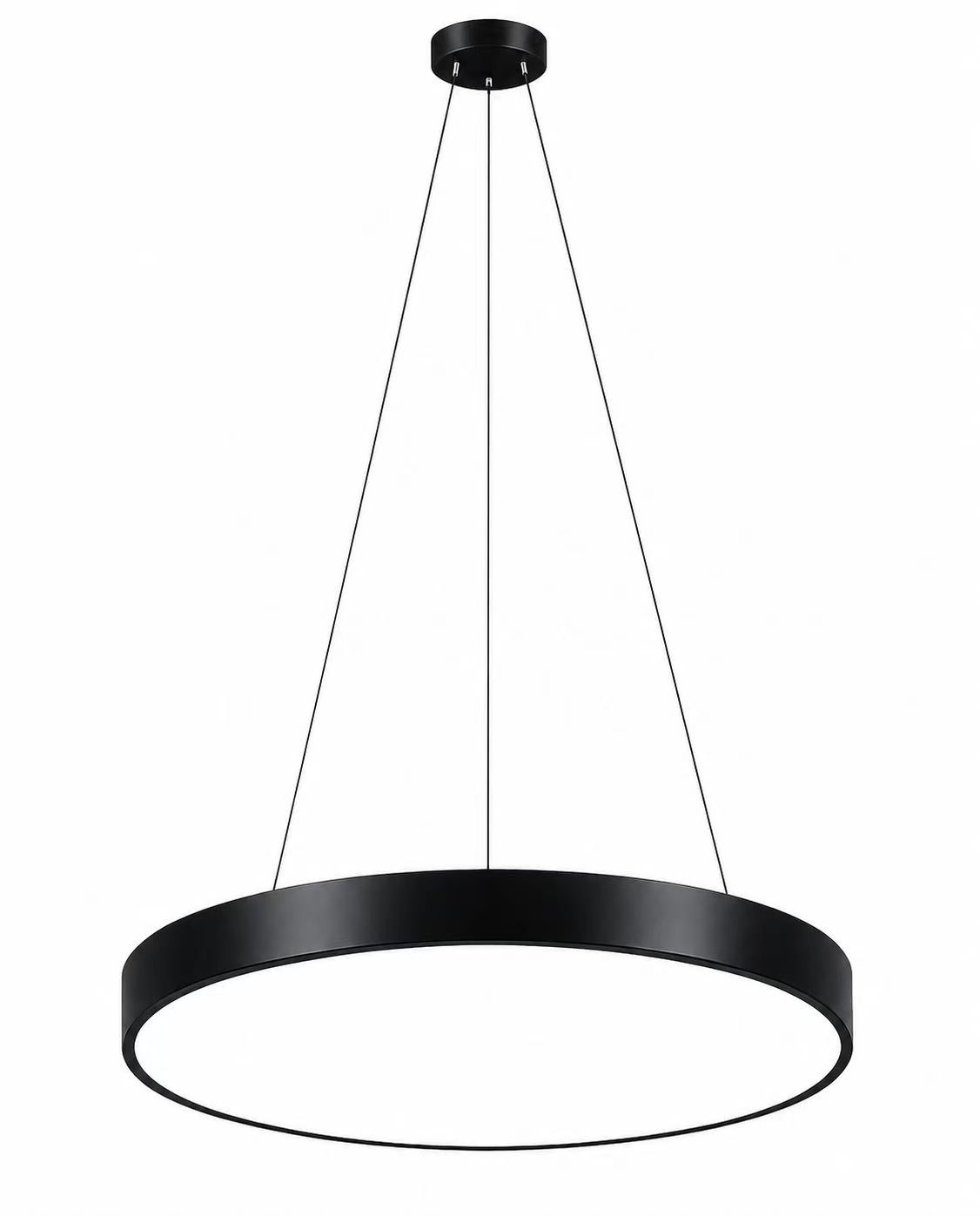Modern LED Dining Pendant Lamp 48W Black Ø600mm