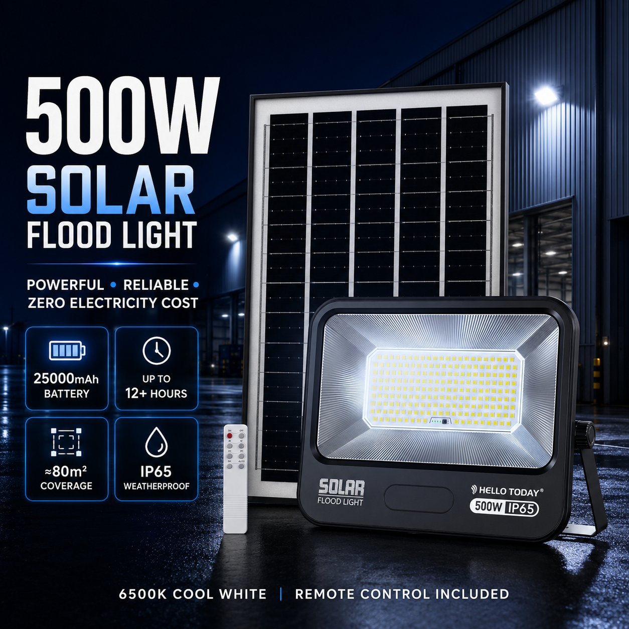 Hello Today E7 Solar Flood Light - Image 14