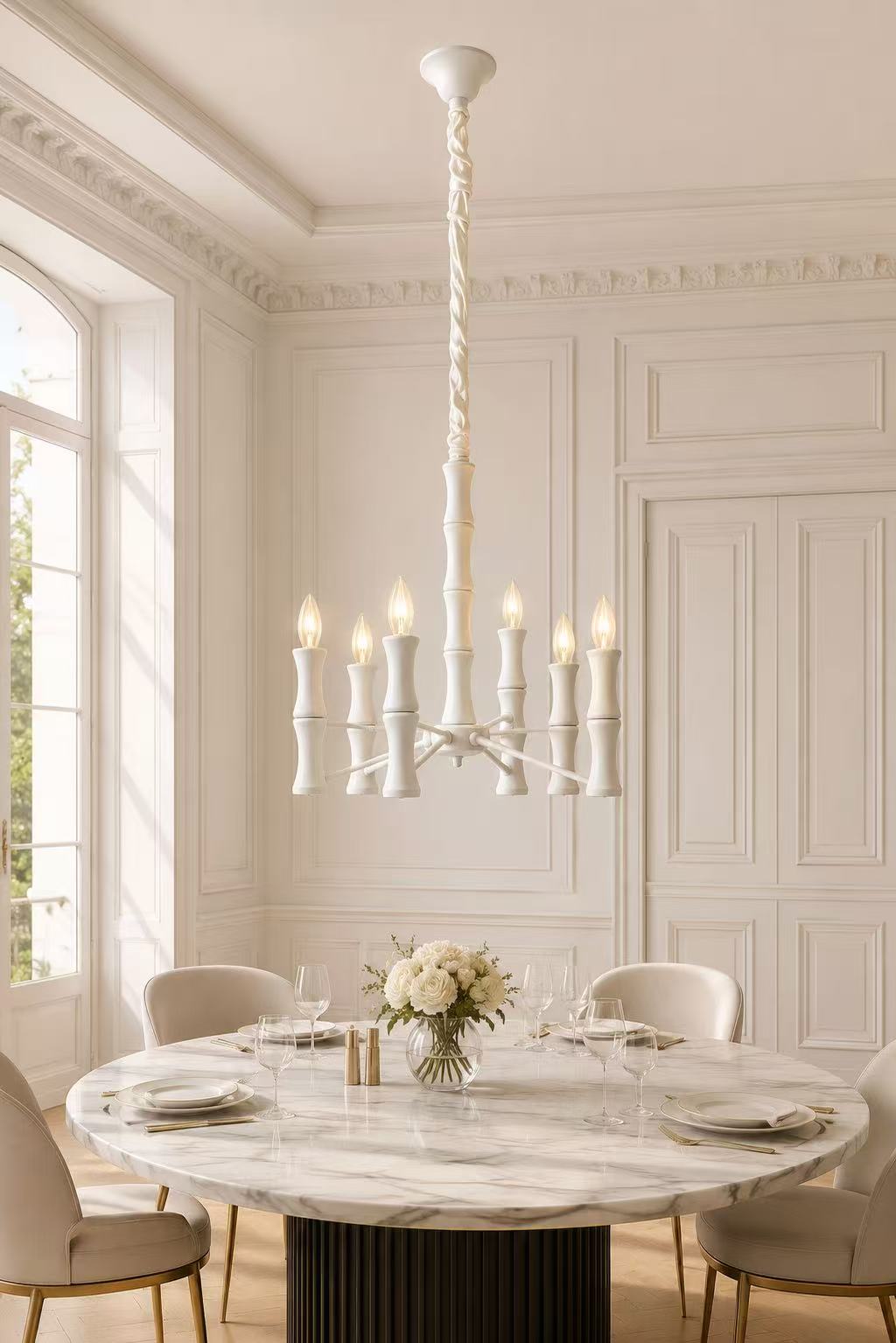 Ivory Grace 6-Light Chandelier - Image 4