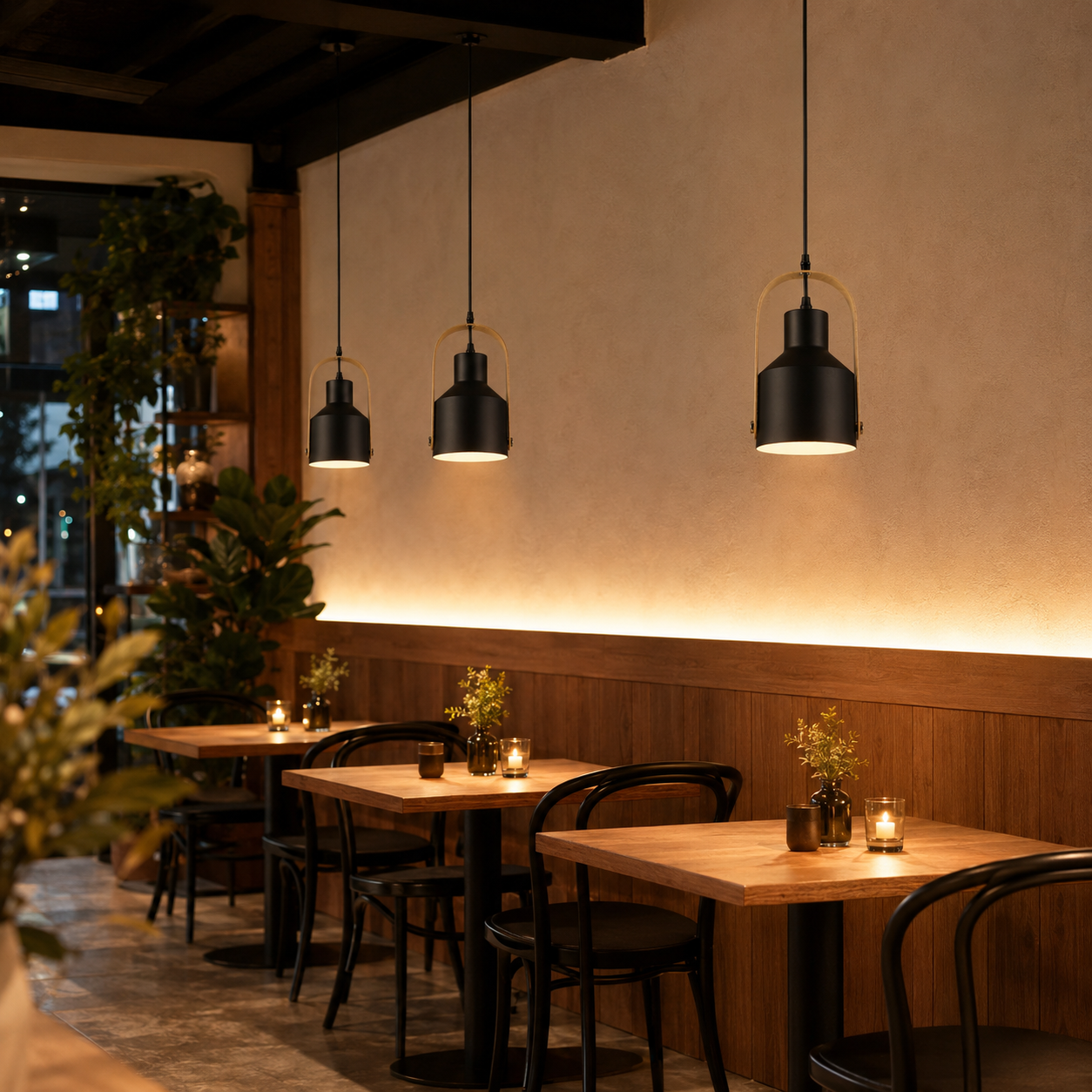 Modern & Wood Pendant Light - Image 9
