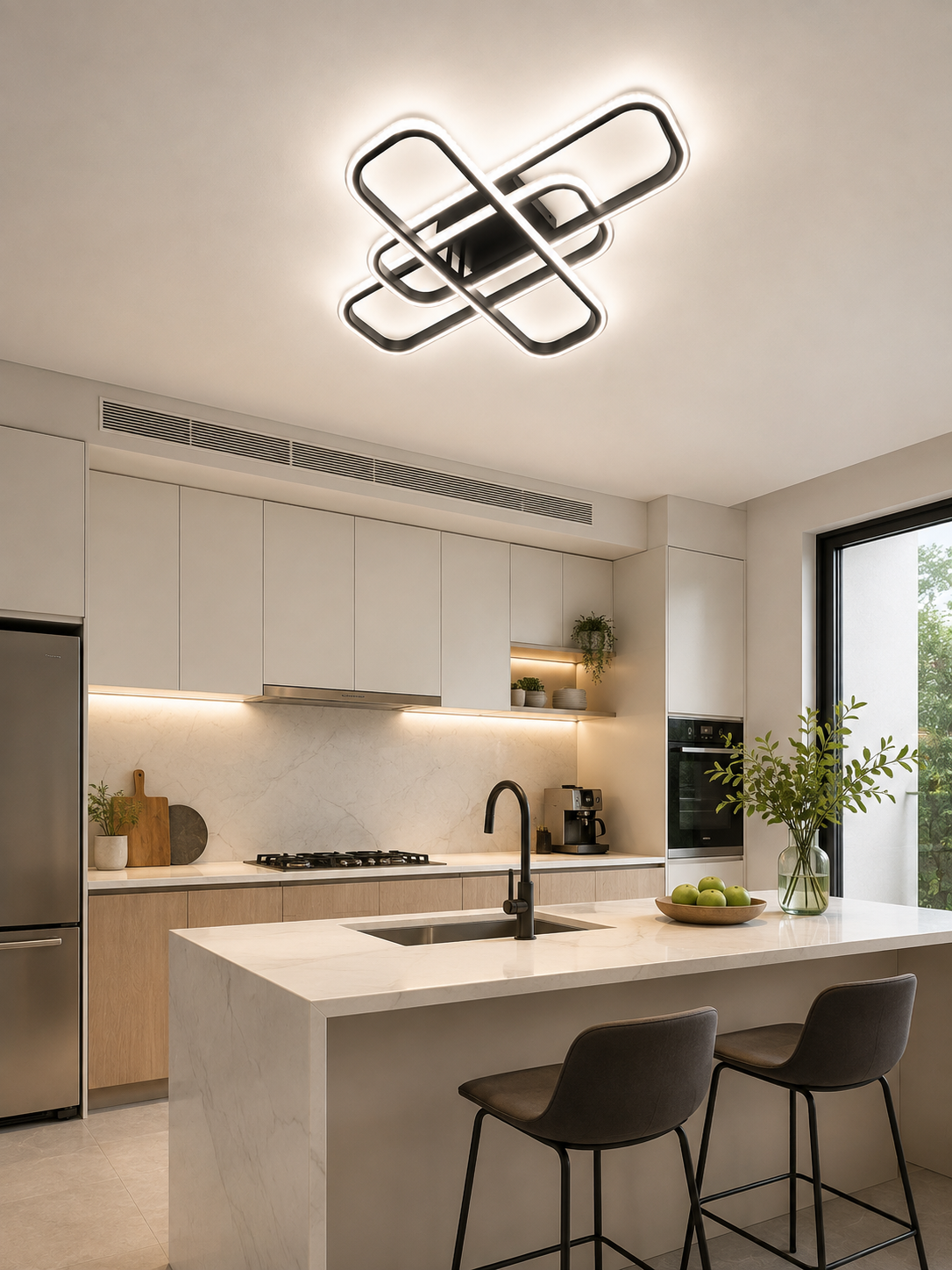 Luxora Modern 80W LED Flush Mount Ceiling Light (3 Color Temperature) - Image 2