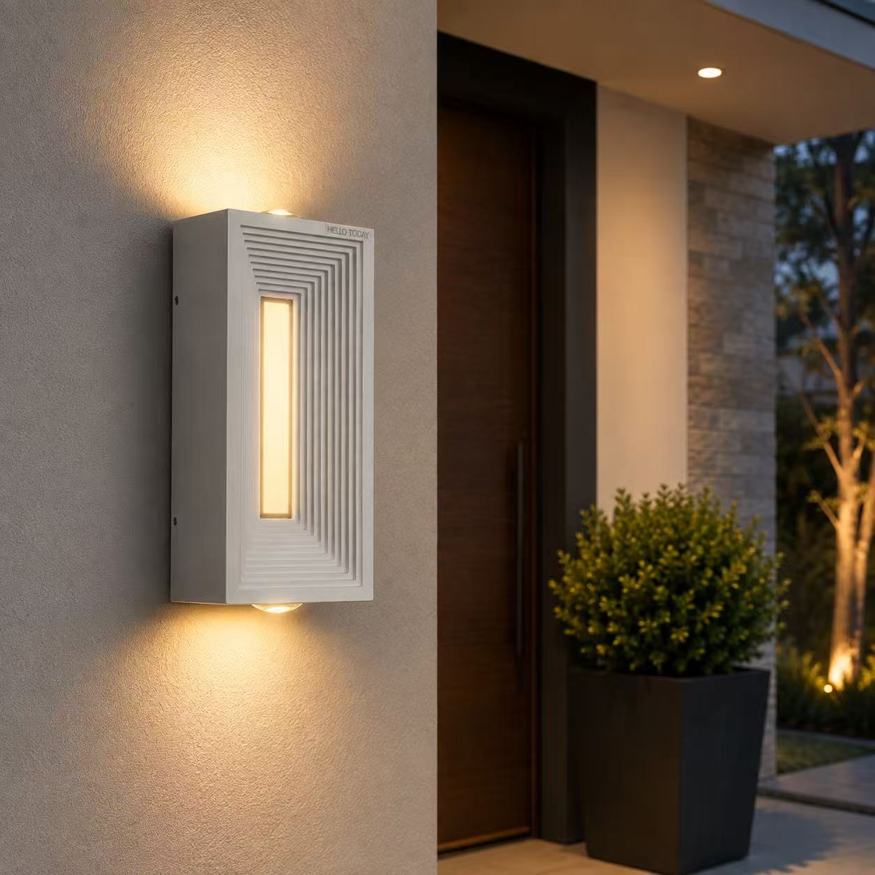 LumaPortal 6W White Rectangular LED Wall Light - Image 2