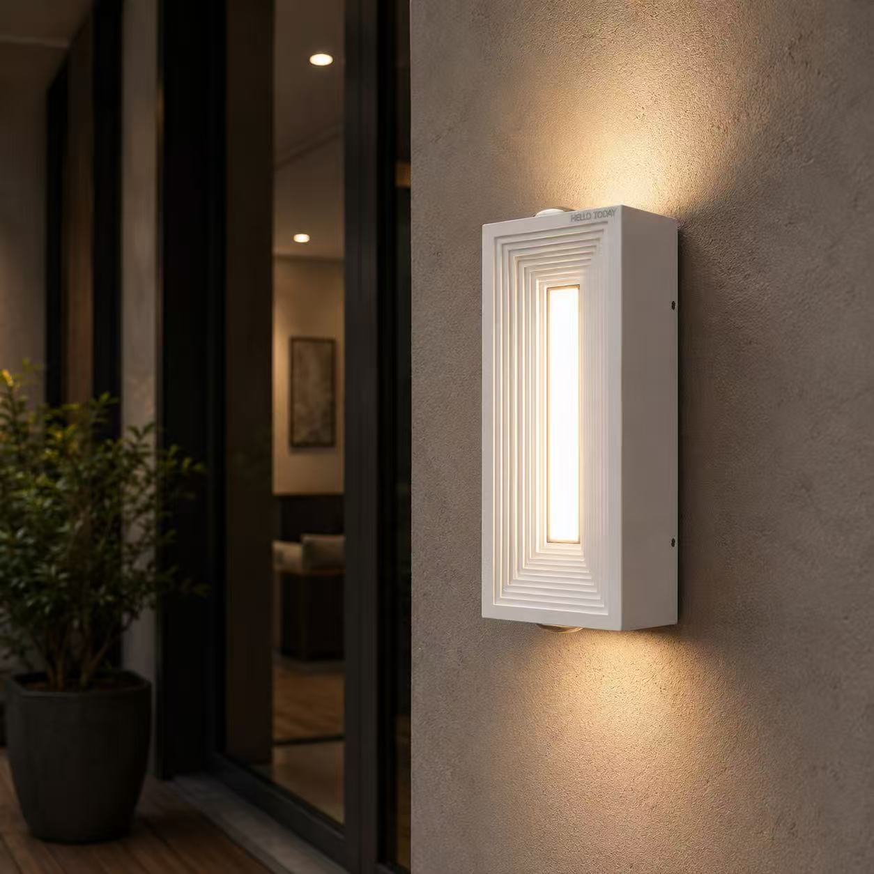 LumaPortal 6W White Rectangular LED Wall Light - Image 4